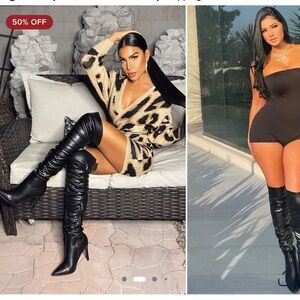 Fashion Nova Black Over-the-Knee Boots